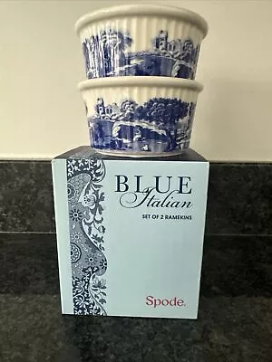Buy Spode Blue Italian Ramekins 8.5cm Set Of 2 New In Original Box • 28£