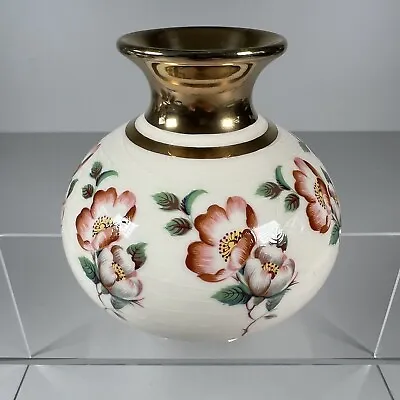 Buy Prinknash Pottery White Floral Small Vase Collectible Vintage 10 Cm Crazing • 9.99£