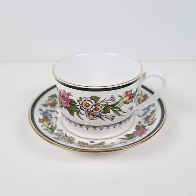 Buy Spode Tapestry Flat Cup & Saucer Set Floral Vintage 90s Fine Bone China England • 22.59£