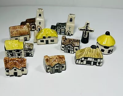 Buy Pottery Job Lot Vintage Tey Pottery Miniature Porcelain Houses Old Bundle (3) • 6.99£