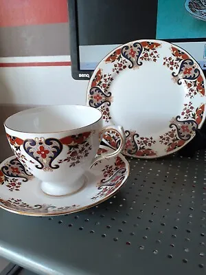 Buy Colclough Royale Pattern Vintage English Bone China Coffee Cup & Saucer And Side • 8.99£