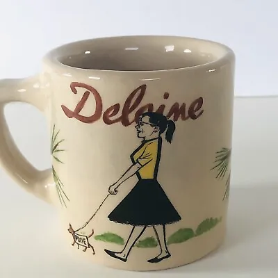 Buy Tepco China Mug Restaurant Ware Personalized  Delaine Walking Pixie Dog • 18.59£