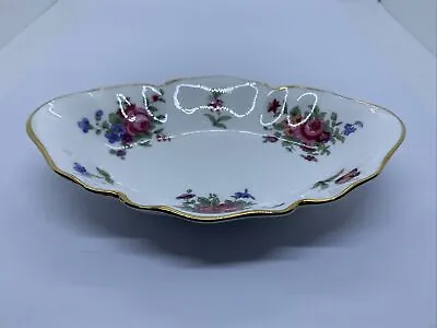 Buy Vintage Fine Bone China Crown Staffordshire Floral Bouquet Pattern Oval Dish • 4.50£