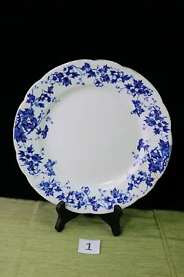 Buy 3 Antique John Maddock Sons Royal Vitreous OAKLAND BLUE Oak Leaves Plates 9.5   • 16.30£