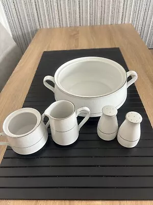Buy Noritake Contemporary Fine China 2585 Tahoe Set Salt Pepper Milk Jug Sugar Bowl • 100£