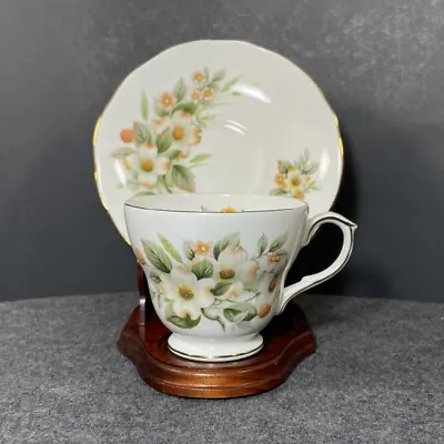 Buy Duchess Fine Bone China Dogwood Tea Cup And Saucer Made In England 397 Gold Trim • 25.88£