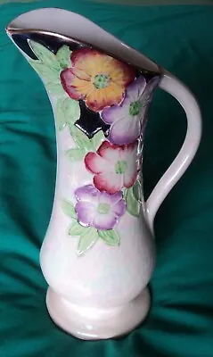 Buy Price & Kensington. Floral Lustre Ware Jug Vase. 10.5ins High Base 4ins Diameter • 13.75£