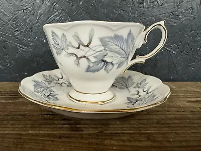 Buy Vintage Royal Albert Tea Cup & Saucer Silver Maple Bone China • 9.99£