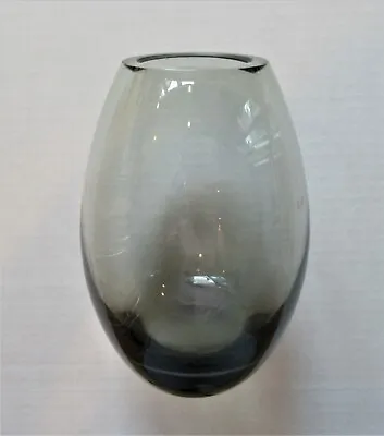 Buy Vintage Smokey Gray Glass Holmegaard Vase Denmark Danish 160051 • 106.16£