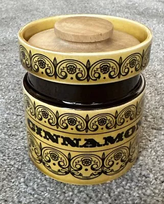 Buy Hornsea Pottery Cinnamon Spice Jar , Scroll Pattern, Mustard Colour  • 8.99£