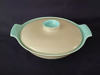 Buy Poole Vintage Sky Blue & Dove Grey Oven To Tableware Casserole / Tureen With Lid • 12.97£
