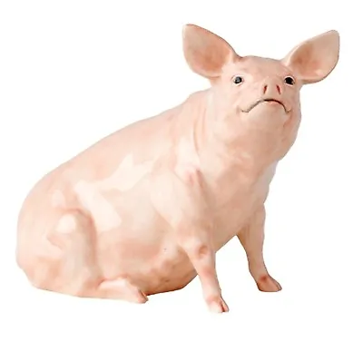 Buy John Beswick Collectors Farm Animal Figurine - Pig Sitting • 28.99£