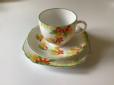 Buy Rare  Art Deco Melba  Bone China Trio Comprising Cup Saucer And Tea Plate • 12£
