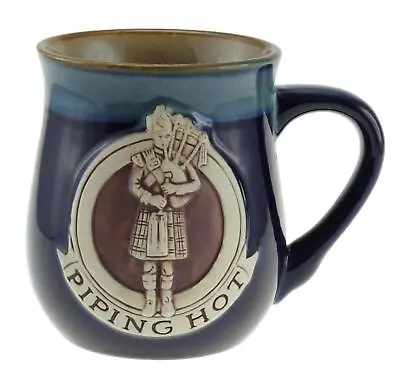 Buy Stoneware  Piping Hot  Mug With A Scottish Piper - Available In 2 Colours • 12.95£
