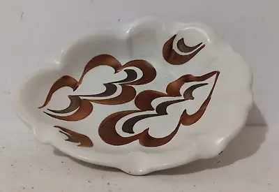 Buy E Radford Art Deco Hand Painted Leaves Leaf Design Scallop Edge Dish Bowl • 4.80£