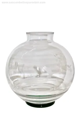 Buy Superb Orrefors Engraved Crystal Glass Vase Bowl Wild Birds Signed Edward Hald • 245£