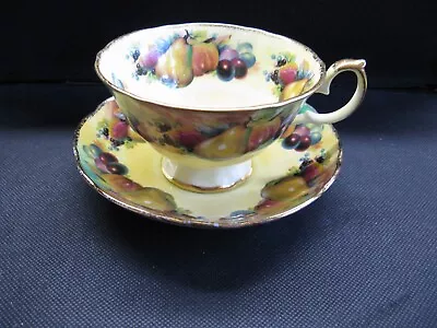 Buy Vintage Argyle China  Garden Fruits  Cup And Saucer • 5£