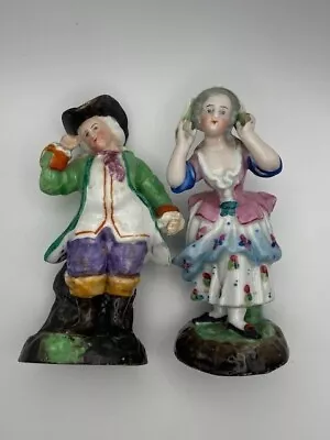 Buy Pair Of Antique Staffordshire Figurines, Lady And Gentleman • 30£
