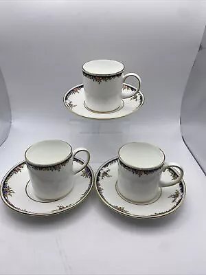 Buy Wedgwood Osborne Demitasse Coffee Can / Cup And Saucer X 3 • 18£
