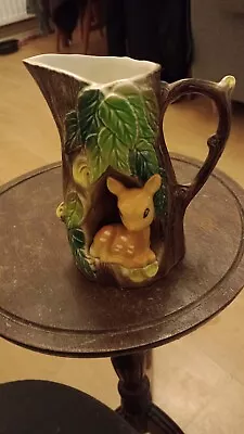 Buy Lovely Vintage Hornsea Pottery Jug Number 36 With A Baby Fawn In A Tree Hollow. • 7£