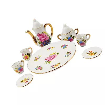Buy 8pcs Tea Set Miniature Teapot Cup Dish Set Kids Cutlery Play Set • 11.68£