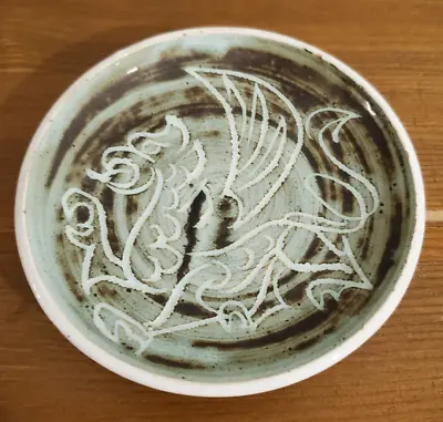 Buy Studio Pottery – Adam Dworski Wye Pottery Celtic Dragon Design Piece • 20£