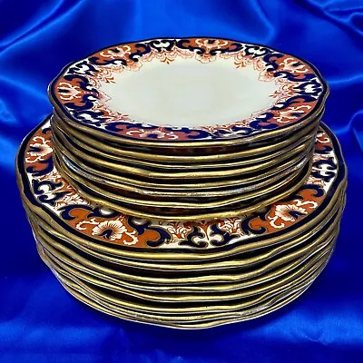 Buy Porcelain ANTIQUE 1919 Royal Crown Derby Set 8*2sizes = 16 Dishes 7” And 9” Sclp • 451.43£