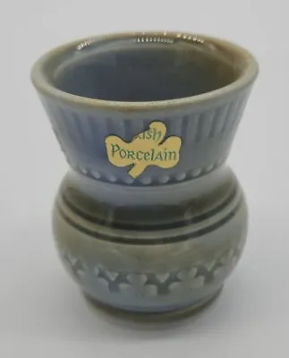 Buy Vintage Porcelain Irish Porcelain Miniature Vase Shamrocks Clover Green Blue • 22.09£