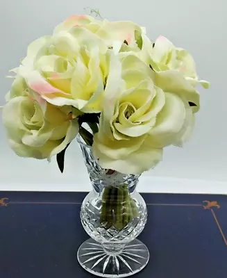 Buy Cut Glass Crystal Vase Elegant Posie Shape On Stem 11  Cm X 6.5 Cm • 6.99£