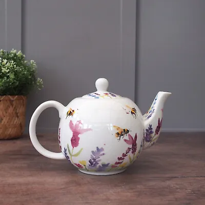Buy Bee And Lavender Theme Fine China Teapot Comes In A Giftable Box Birthday Gifts • 20.99£