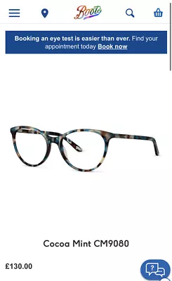 Buy Cocoa Mint Designer Glasses Frames Model CM9080 C2 . New Blue Marble • 45£