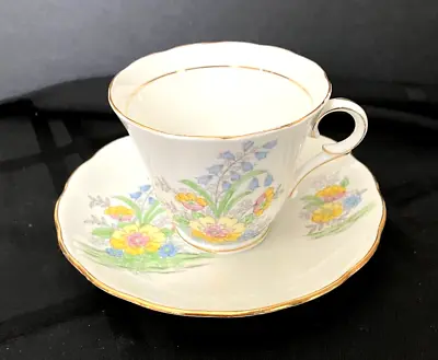 Buy Colclough Bone China Cup And Saucer. Made In England Circa 1960's, #5585 • 12.24£