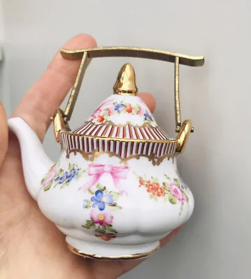 Buy Vintage Mini Tea Pot Bone China Regal Floral Design • 7.95£