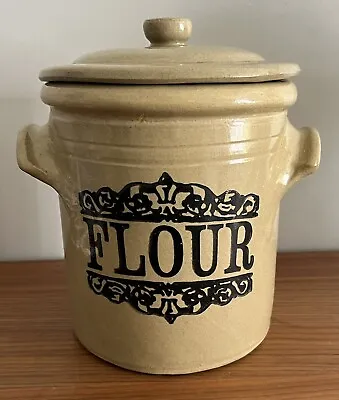 Buy Vintage Moira Pottery Flour Jar Glazed Stoneware Farmhouse Rustic 21.5cm • 16.99£