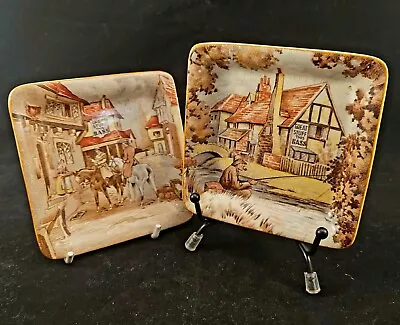 Buy 2 Newhall Pottery Square Trays Feat. The Star & The Crown • 10£