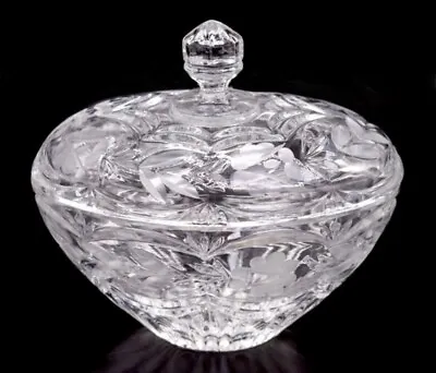 Buy Gorgeous Vintage Etched Pressed Glass Covered Dish • 36.79£