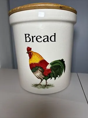Buy Cloverleaf Farm Animals Bread Bin Crock T G Green Beautiful  Cockerel Design • 38.95£