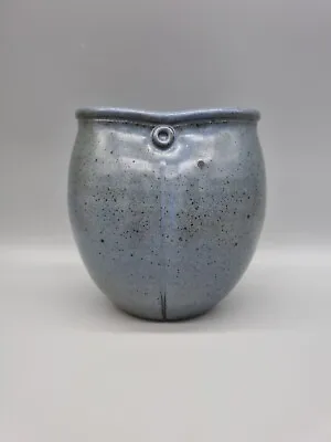 Buy A Studio Pottery Stoneware Vase With Squeezed Rim By David Lloyd Jones. • 135£