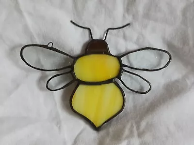Buy Cute Leaded Stained Glass Bee Suncatcher Iridescent Wings • 23.02£