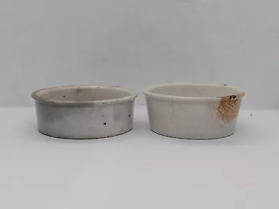 Buy 2 Old English Ironstone Stoneware Potted Meat Pots  • 3.99£