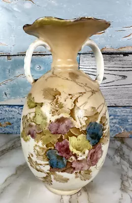 Buy Antique Royal Doulton Hand-Painted Vase Blush Bone China - Repaired Rim • 19.50£