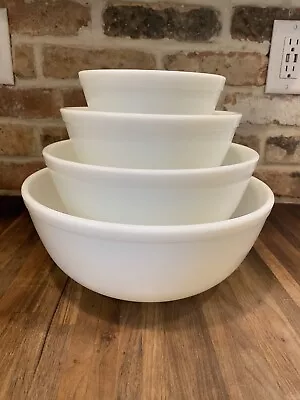 Buy VTG Unmarked Pyrex True Opal Nesting Mixing Bowls Complete Set 401 402 403 404 • 189.45£