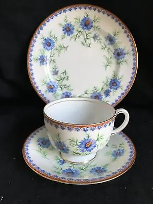 Buy Aynsley Art Deco Vintage Bone China  Coffee Tea Trio Floral (b) • 15£