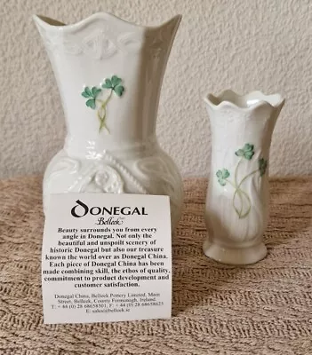 Buy 2× Belleek Irish Pottery Vases • 25£