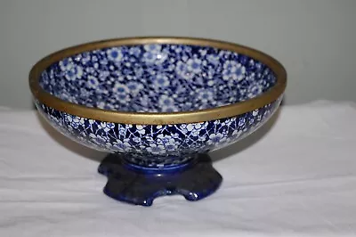 Buy Stunning Antique Chintz Blue And White Flower Pattern Bowl Royal Doulton • 19.99£