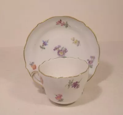 Buy Meissen Hand Painted Demitasse Cup And Saucer (1) • 34.99£