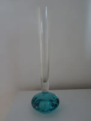Buy Vintage, Retro Blue/ Turquoise Bubble Vase Bud Vase 7.5  • 10£