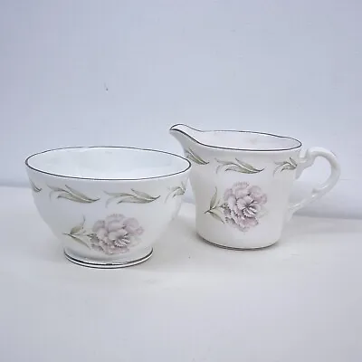 Buy Vintage Royal Sutherland Floral Pattern Bone China Sugar Bowl & Jug Set :h2 • 17.99£