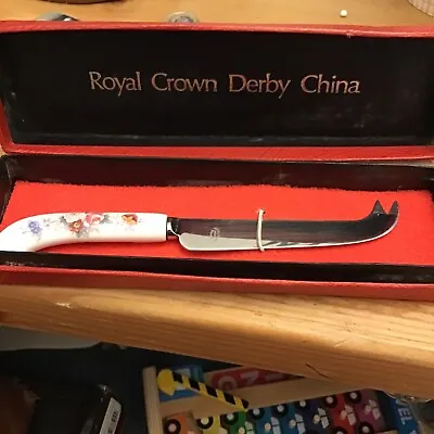 Buy Royal Crown Derby Fine Bone China Vintage Boxed Posies Cheese Knife • 13£