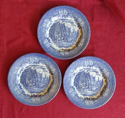 Buy Vintage English Ironstone Tableware Blue & White Dinner Plate Coaching Scene 11  • 20£